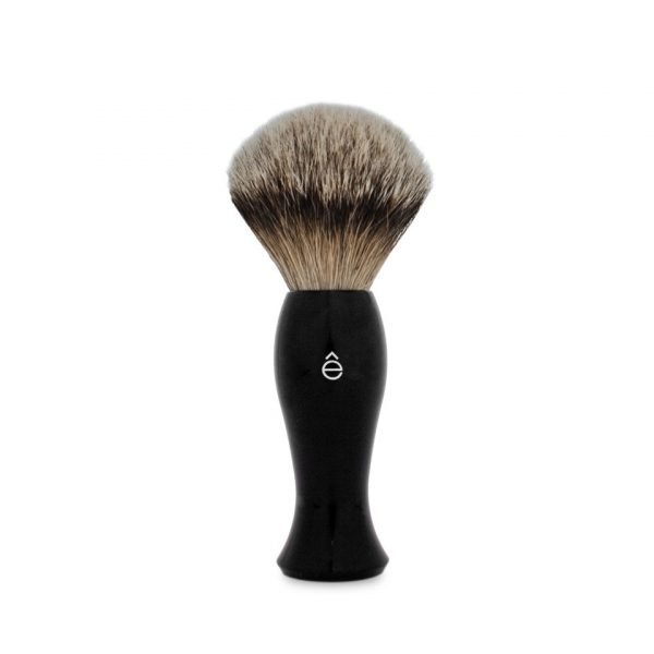 E-Shave Silvertip Badger Hair Long Handle Shaving Brush Black