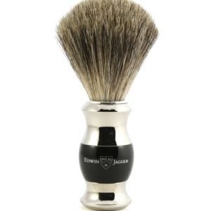 Edwin Jagger Shaving Brush Pure Badger Nickel Planted