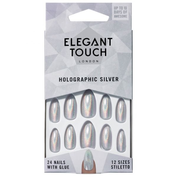 Elegant Touch Colour Nails Holographic Silver