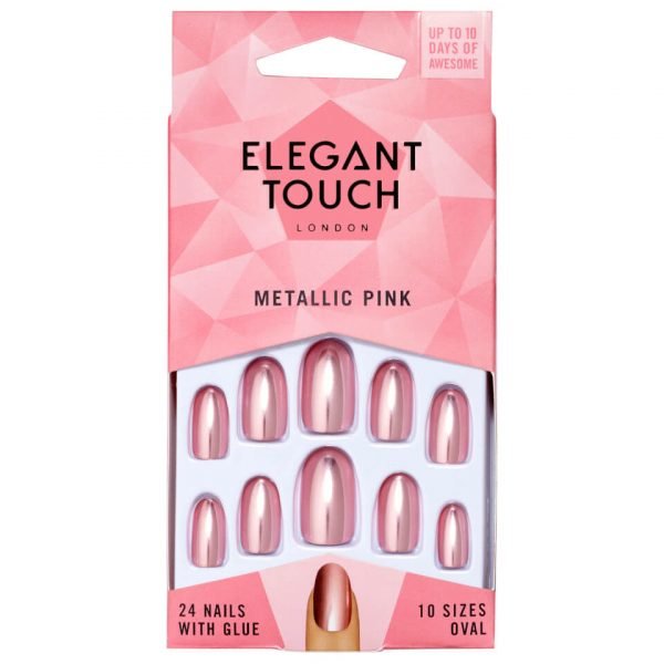 Elegant Touch Colour Nails Metallic Pink