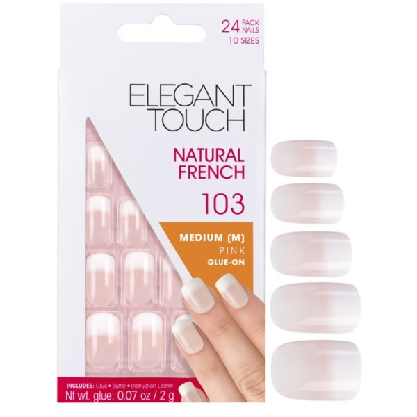 Elegant Touch Natural French Nails 103 M Pink Fade Tip