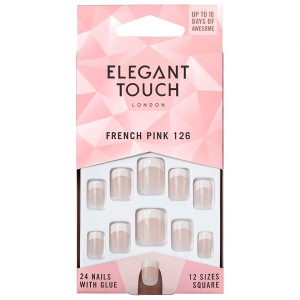 Elegant Touch Natural French Nails 126 S Pink