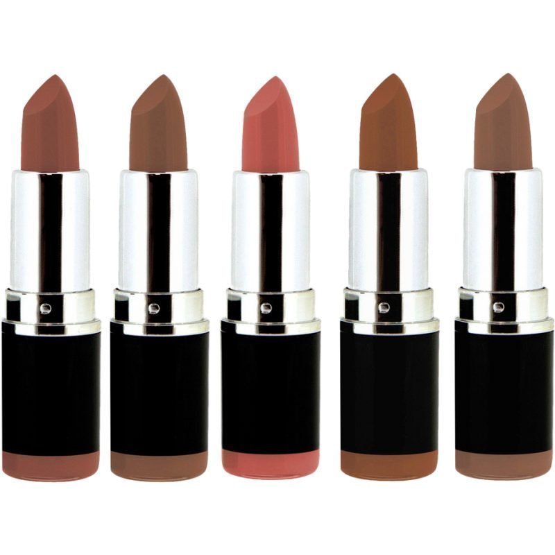 Freedom Makeup London Pro Lipstick Kit Bare Collection 5 Lipsticks 111 Untouched 112 Sooner Or Later 113 Whispers 114 Naked Beauty 115 Mannequin