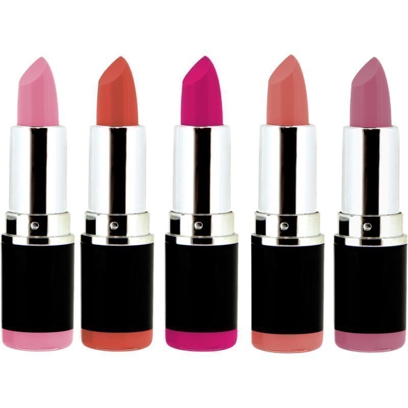 Freedom Makeup London Pro Lipstick Kit Pink Collection 5 Lipsticks 101 Flushed 102 Candy Sweet 103 Pink Lust 104 Wildflower 105 Tell Your Friends