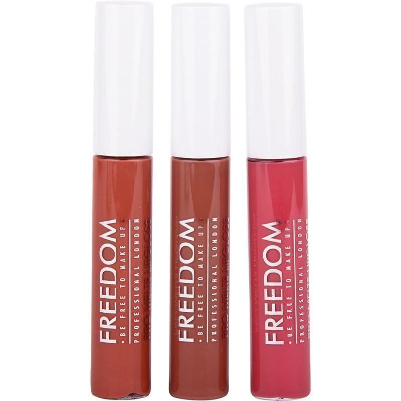 Freedom Makeup London Pro Melts Lipgloss Stripped Collection 3Pcs
