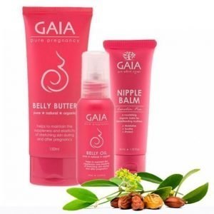 Gaia Nipplebalm Belly Oil Belly Butter Vartalonhoitosetti