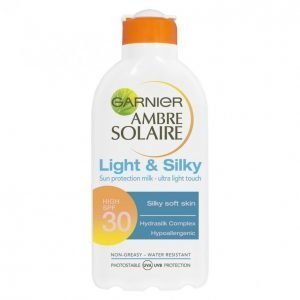 Garnier Ambre Solaire Light & Silky Spf 30 Aurinkoemulsio 200 Ml