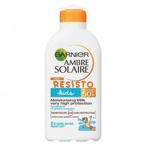 Garnier Ambre Solaire Resisto Kids Moisturizing Milk Spf 50 Aurinkovoide 200 Ml