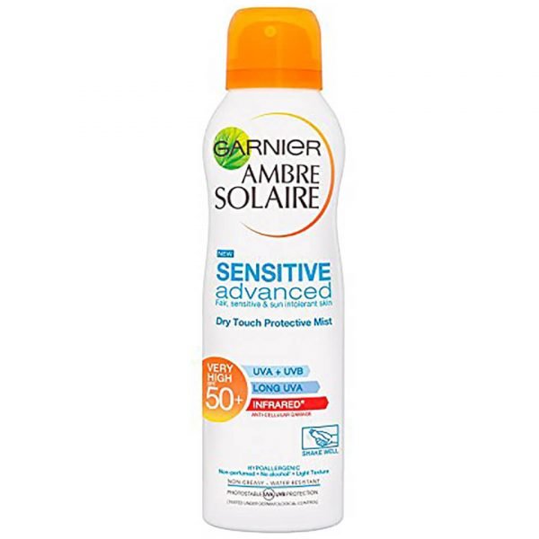 Garnier Ambre Solaire Sensitive Dry Mist Sun Cream Spray Spf 50+ 200 Ml