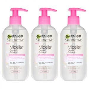 Garnier Micellar Gel Face Wash 200 Ml 3 Pack