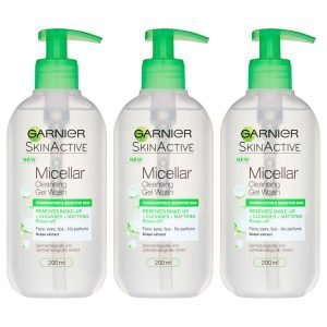 Garnier Micellar Gel Face Wash Combination & Sensitive Skin 200 Ml 3 Pack