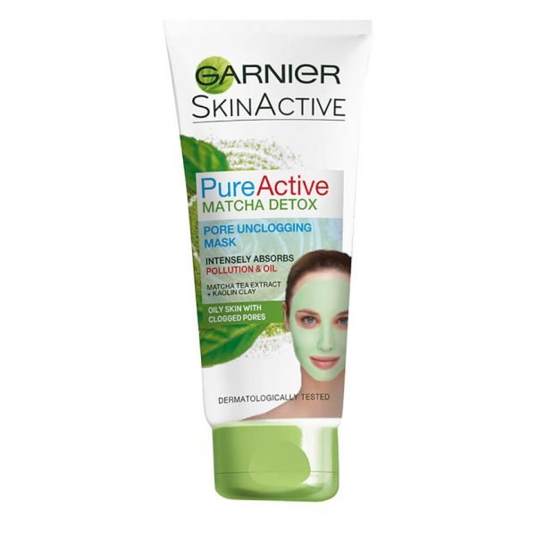 Garnier Pure Active Matcha Detox Pore Unclogging Face Mask 100 Ml