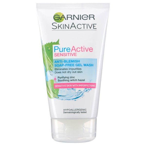 Garnier Pure Active Sensitive Anti-Blemish Soap-Free Gel Wash 150 Ml