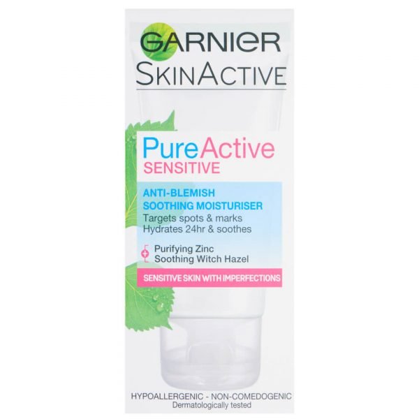 Garnier Pure Active Sensitive Anti-Blemish Soothing Moisturiser 50 Ml