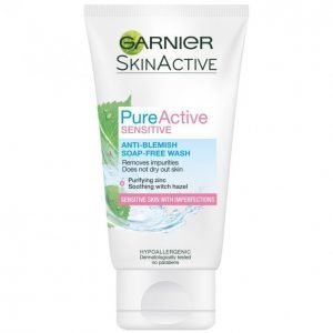 Garnier Skin Active Pure Active Sensitive Puhdistusgeeli Kasvoille 150 Ml