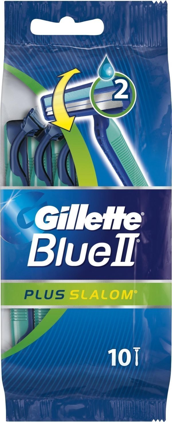 Gillette Blue Ii Plus Slalom Varsiterät 10 Kpl
