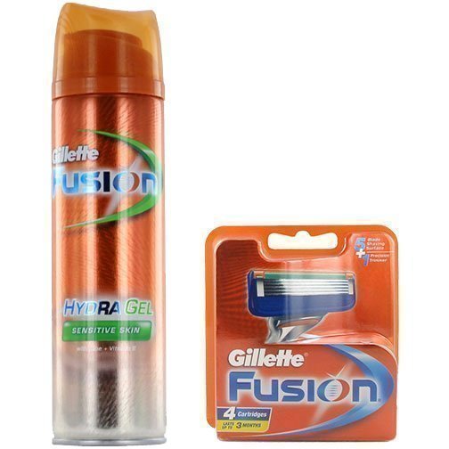 Gillette Fusion Duo 4 Pack Hydragel Sensitive 200ml