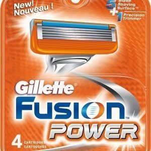 Gillette Fusion Power Terät 4 Kpl