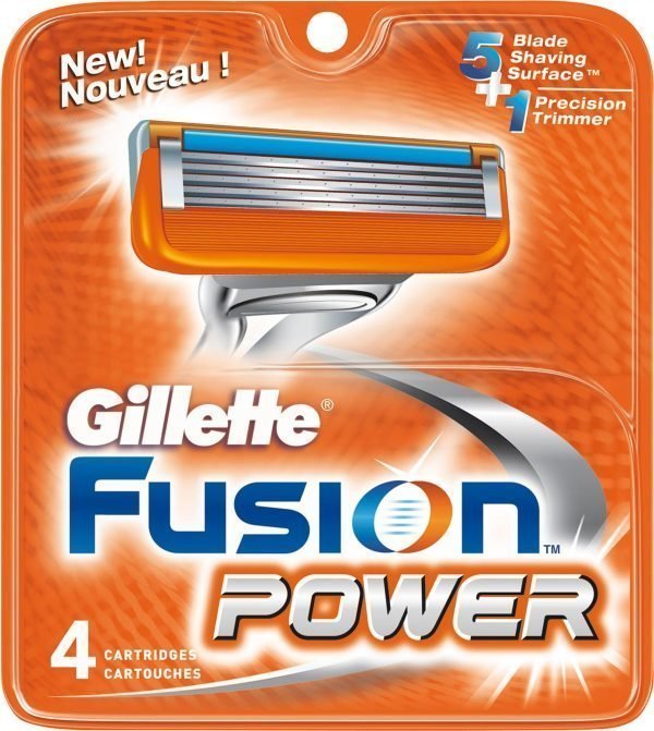 Gillette Fusion Power Terät 4 Kpl