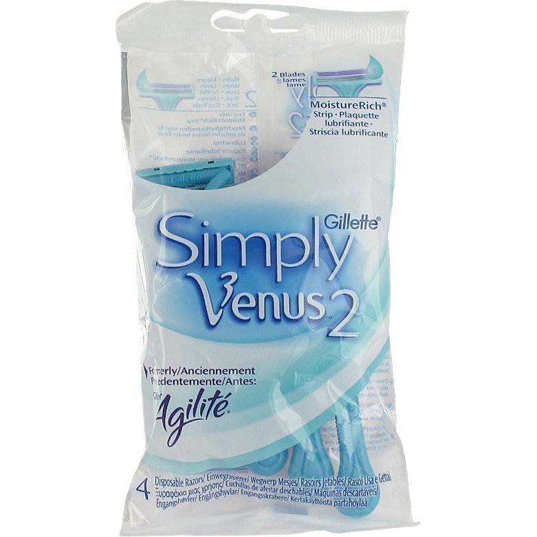 Gillette Simply Venus 2 Disposable Razors 4 pack