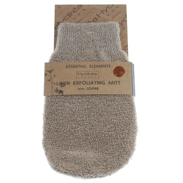 Hydrea London Exfoliating Linen Mitt With Copper