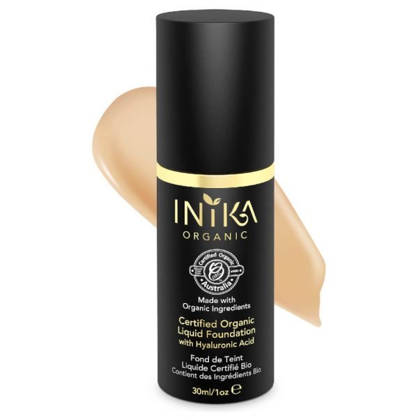 Inika Certified Organic Liquid Mineral Foundation Various Colours Honey