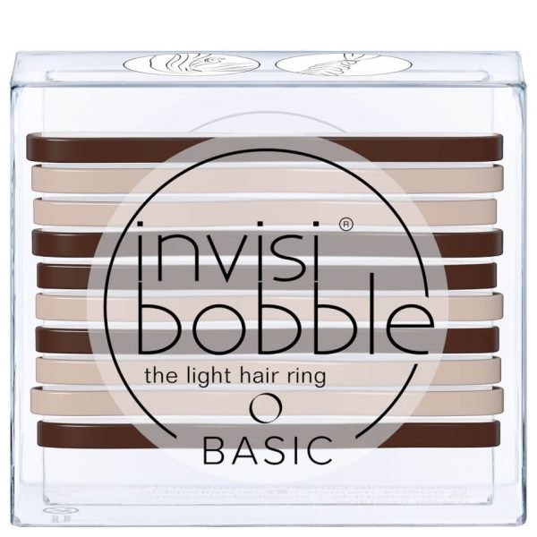 Invisibobble Basic The Light Hair Ring Mocca And Cream 10 Pack