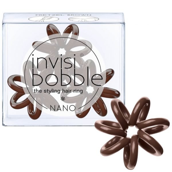 Invisibobble Nano Hair Tie 3 Pack Pretzel Brown