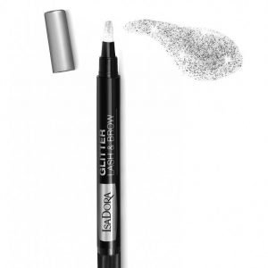 Isadora Glitter Lash & Brow Pen Kulmakynä Hopea