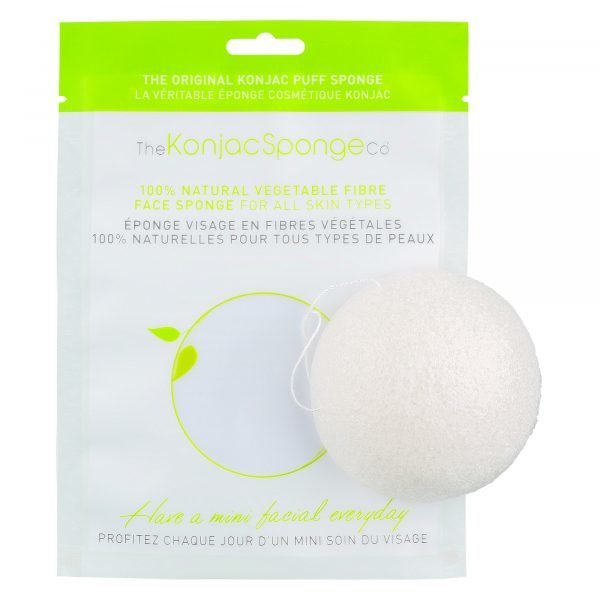 Konjac Sponge Facial Puff Pure White Ihonpuhdistussieni