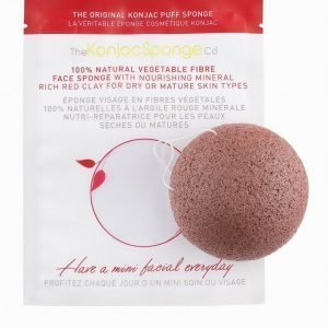 Konjac Sponge Facial Puff Red Clay Ihonpuhdistussieni Red Clay