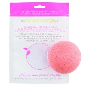 Konjac Sponge Facial Puff With Pink Clay Ihonpuhdistussieni