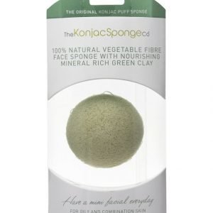 Konjac Sponge Premium Facial Puff French Green Clay Ihonpuhdistussieni