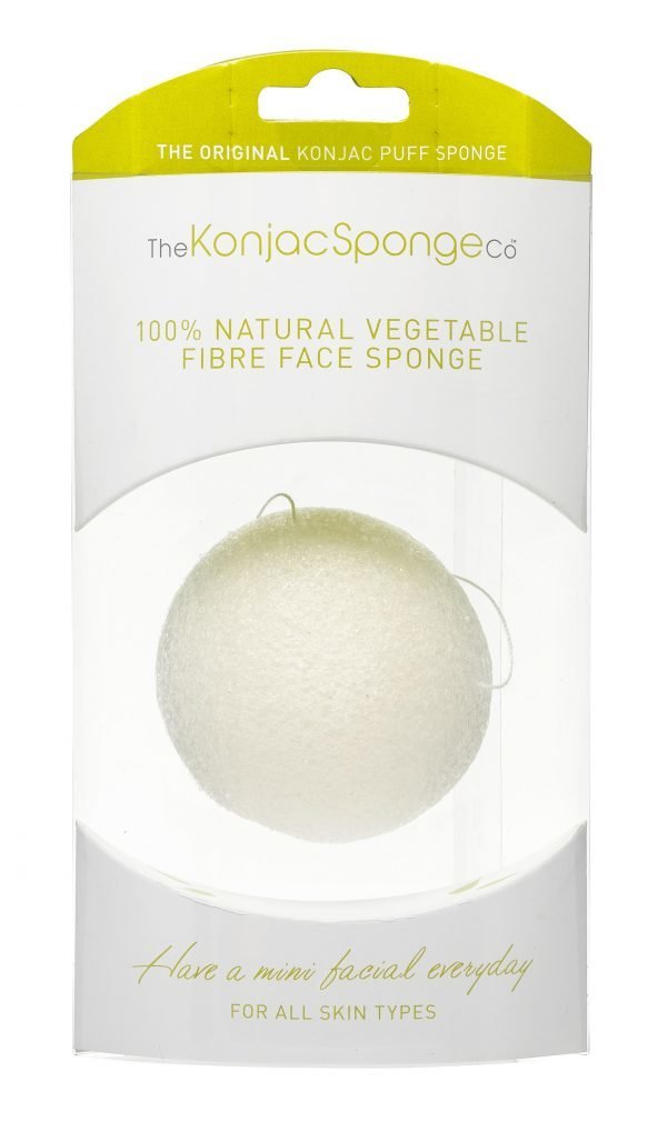 Konjac Sponge Premium Facial Puff Pure White 100% Ihonpuhdistussieni