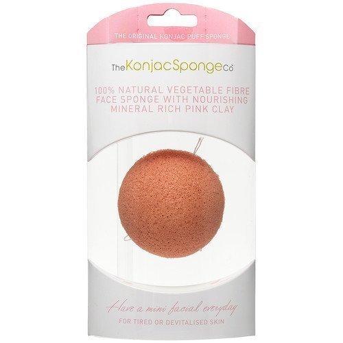 Konjac Sponge Premium Facial Puff with Pink Clay