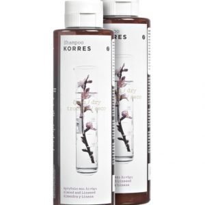 Korres Almond & Linseed Shampoo 2 X 250 ml