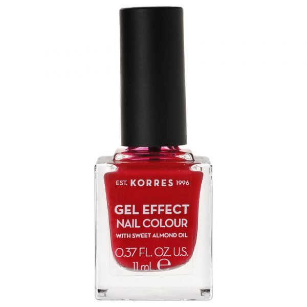 Korres Natural Gel Effect Nail Colour Rosy Red 11 Ml