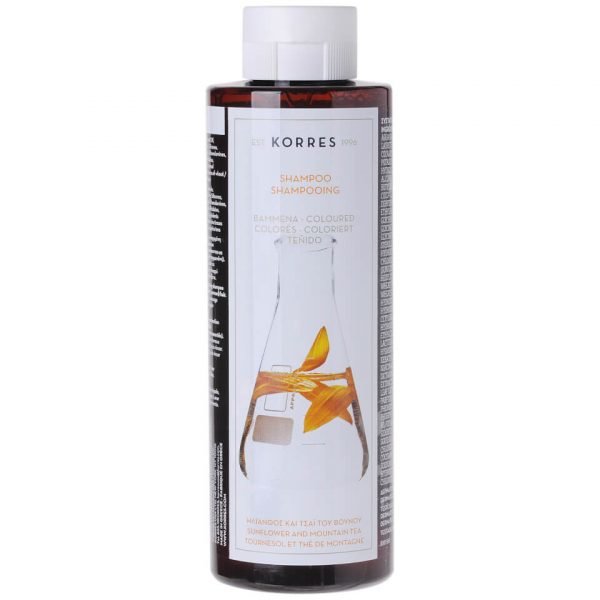 Korres Natural Sunflower And Mountain Tea Shampoo For Coloured Hair 250 Ml