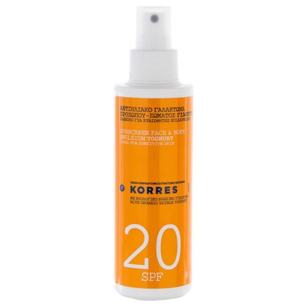 Korres Natural Yoghurt Face And Body Sunscreen Spf20 150 Ml