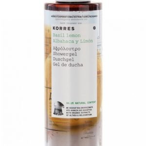 Korres Showergel 250 Ml & Bodymilk 250 Ml Basil Lemon Suihkugeeli