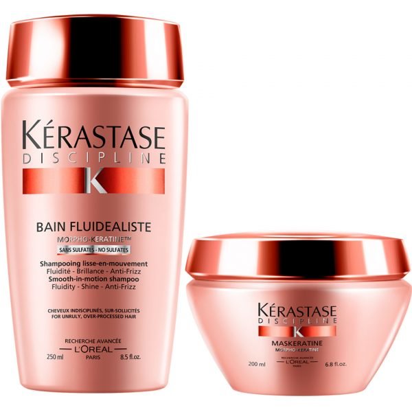 Kérastase Discipline Bain Fluidealiste Sulfur Free 250 Ml And Maskeratine 200 Ml