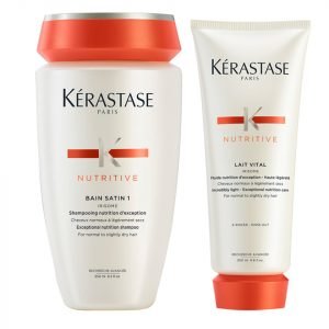 Kérastase Nutritive Bain Satin 1 250 Ml And Nutritive Lait Vital 200 Ml