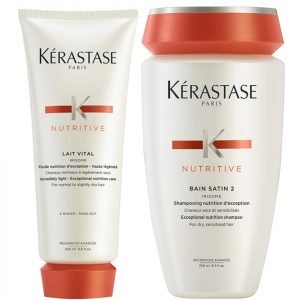 Kérastase Nutritive Bain Satin 2 250 Ml And Nutritive Lait Vital 200 Ml