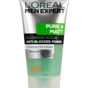 L'Oréal Paris Men Expert Pure & Matt Puhdistava Kuorintageeli Rasvoittuvalle Iholle 150 ml