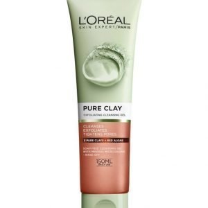 L'Oréal Paris Pure Clay Exfoliating Cleansing Gel Kuoriva Puhdistusgeeli 150 ml