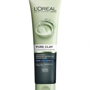 L'Oréal Paris Pure Clay Illuminating Cleansing Gel Heleyttävä Puhdistusgeeli 150 ml