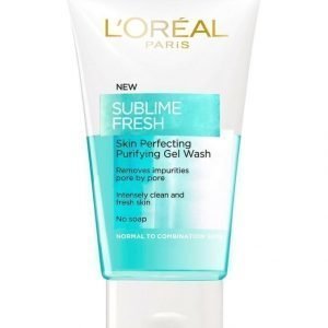 L'Oréal Paris Sublime Fresh Skin Perfecting Puhdistusgeeli Normaalille Ja Sekaiholle 200 ml