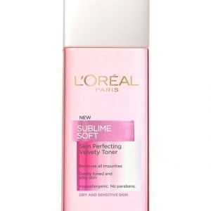 L'Oréal Paris Sublime Soft Skin Perfecting Kasvovesi Kuivalle Ja Herkälle Iholle 200 ml