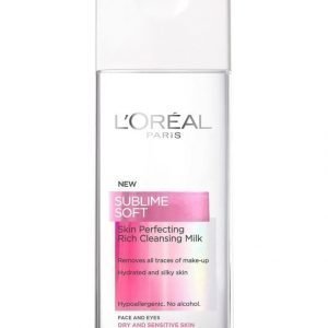 L'Oréal Paris Sublime Soft Skin Perfecting Puhdistusemulsio Kuivalle Ja Herkälle Iholle 200 ml