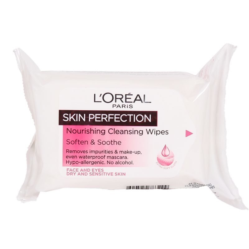 L'Oréal Paris Triple ActiveNourish Cleansing Wipes (Dry And Sensitive Skin) 25 Pcs